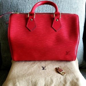 ❗SOLD❗Louis Vuitton Epi Red Gold Speedy 25